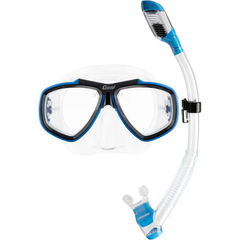 CRESSI FOCUS MASK/ SUPERNOVA DRY SNORKEL COMBO