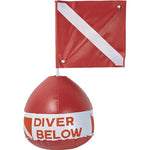 DIVER BELOW MARKER, INFLATABLE FLOAT W/FLAG